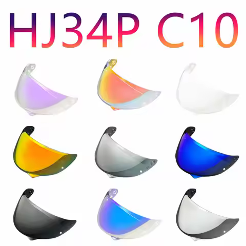 HJ34P Helmet Visor Lens for HJC C10 Replace Anti-UV Anti-Scratch Dustproof Wind Shield Motorcycle Ac