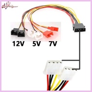 dignityss 4Pin to 3Pin 4 Pin 12V 7V 5V PC Case Fan Power Adapter Cable 3Pin 4Pin