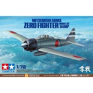 💯Tamiya Scale Models #60784 - 1/72 Mitsubishi A6M3 Zero Fighter Model 32 (Hamp) | War Bird Collectio
