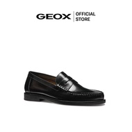 GEOX รองเท้าหนังผู้ชาย รุ่น U RECANATI - BLACK SS25 (U55HVBC9999M_S5BKXX)