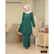 Baju Kurung Riau Emerald green (Moden) Ready Stock