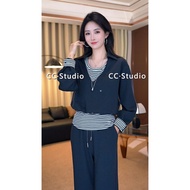 Autumn 2025 Casual Two-Piece Stitched Suit - YM2517