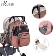 LEQUEEN Brand New Crib Diaper Bag Large Capacity USB Mummy Bag Travel Backpack Designer Care Bag for Baby Care