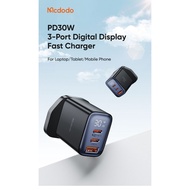 MCDODO CH-217 30W 3-Port Digital Display Fast Charger