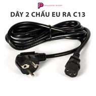 EU/European standard 2-pin power cable to C13, 1.5m long, 3x0.75mm 10A-250V for printers, computers,