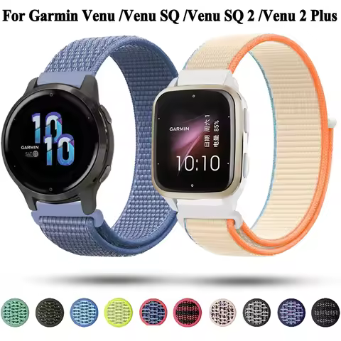 20mm Watch Band For Garmin Venu /Venu Sq/Venu Sq 2 Plus Forerunner 165 645 245 55 Nylon Strap Vivoac