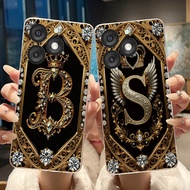 For ITEL A50 4G A667L A70 A665L Casing New Fashion Retro Initial Letter Couple Phone Case Transparen