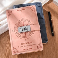 Password Notebook A5 Locked Notebook Student Diary Password Notepad Handbook Notebook Hidden Mobile 