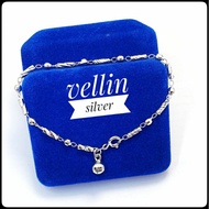 Women's 925 Silver Bracelet with White Gold Plating - Authentic 925 Silver Bracelet