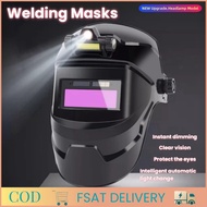 Auto Darkening Welding Mask Solar Goggles With Lamp Grinding Helmets Mask Welder Eye Protector Shade