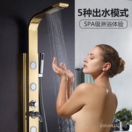 First about Digital Display 304 Stainless Steel Intelligent Constant Temperature Shower Head Set Shower Spray Rain Massage Shower Panel