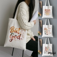 PIPIPI Tote Bag 100% Canvas Christian Spiritual Church Size 30x40 Pipipi Collection