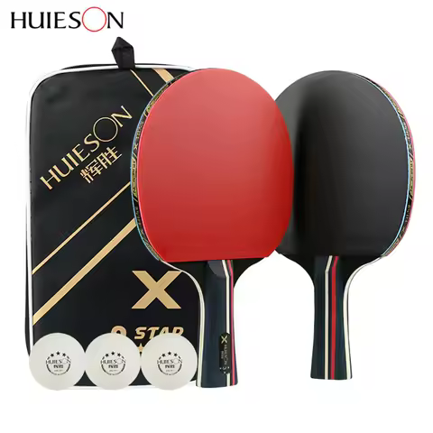 Huieson 3 Star 5 Star 6 Star Table Tennis Racket 7 Layer Wood Rubber Double Sided Pimples In Ping Po