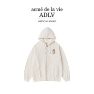 ADLV [acme de la vie] Stand 2D Ac Bear Hoodie Zip Up Beige (50012SDDHDU_S6BEXX)