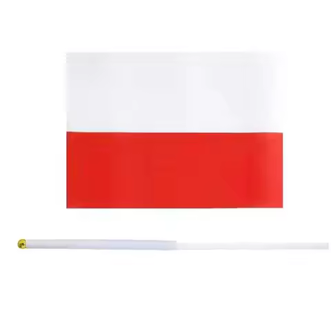 6pcs Oscam Polska clines Oscam 7 lines White Red Europe Poland 4k flag europa polska Hand Held flag 