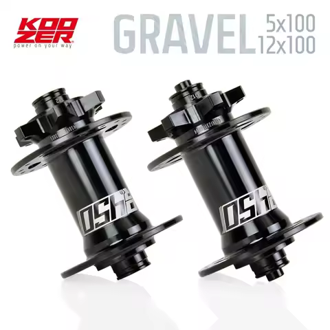 Koozer 450 Front Road Gravel Bicycle Hubs CX 5x100mm QR 9x100mm TA 12x100 THRU 28H 32H Holes 6 Bolts