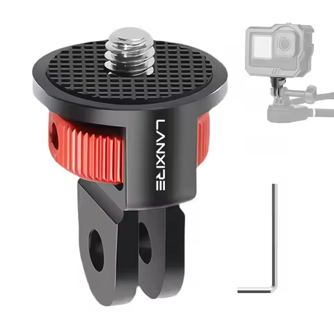 Lanxire 1/4" Screw Converter Kit Camera Tripod Adapter with M5 Thumb Screw for GoPro Hero 13-12/Inst