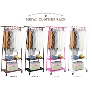 REDBUZZ Metal Clothes Rack Cloth Rack Hanging Organizer Drying Rack /Penyidai Baju Rak Almari Rak Sangkut Baju
