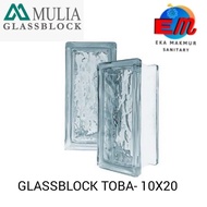 GLASS BLOCK/ GLASSBLOCK/ GLASS BLOK MULIA MOTIF TOBA 10X20 ORIGINAL