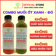 Combo 2 chai muối ớt xanh muối ớt đỏ hàng nhà làm sạch sẽ ko chất bảo quản NGỌC HIỂN FOODY