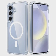 Crystal Clear Magnetic Case for Magsafe Samsung S25 Edge S23 S24 Plus S22 Ultra S21 FE S24fe S25Ultr