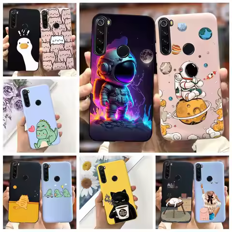 For Xiaomi Redmi Note 8 Case Redmi Note 8T Cute Astronaurts Cartoon Cover Soft TPU Phone Case For Re