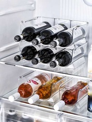 1入透明酒架杯子組織器展示架可堆疊杯架壓克力透明酒瓶儲物架寵物冰箱儲物盒櫥櫃酒架