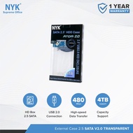NYK Transparent USB 2.0 HDD Enclosure SSD HDD Casing