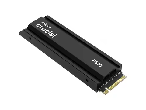 Crucial P510 1TB Gen5 NVMe SSD with Heatsink, Up to 11,000 MB/s, PCIe 5.0 M.2 2280 SSD, Internal Sol