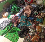 Topi welder Kerpus Proyek Topi Pria mancing motif Batik bolak - balik