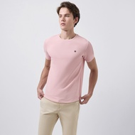 LTD เสื้อยืดทรงสลิม ผู้ชาย สีชมพู | Tee Shirts | 00943