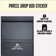 Parcel Drop Box Sticker Signage Sign Package Mail Leave Parcel Here Sign