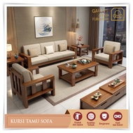 Kursi Sofa Tamu Minimalis Terbaru Kayu Jati Mewah Sudah Finishing Halus 2023