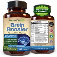 Brain Booster 40-in-1 Formula Supplement for Focus, Memory, Clarity, Energy | for Men & Women, Cogni