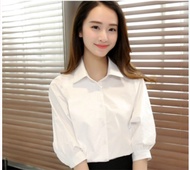 Áo Sơ Mi Nữ trắng tay bồng Gloria Shop - Ảnh Thật Sơ mi kiểu GLORIA SHOP