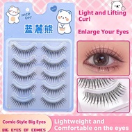 Set Korean Girl Group Style Thin Transparent Eyelashes False Natural A2c9