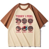 Moo Deng top tees teen 80s hip hop Pop Culture Y2k shirt 80s anime Trendy 2000s Psychedelic kawaii