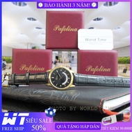 Đồng hồ nam đồng hồ đơn pafolina 5039m full hộp thẻ bảo hành 3 năm sapphire chống xước chống nước