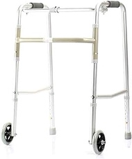 Walkers for seniors Walking Frames Handrail Walker Elderly Disabled Walking Support Four-Legged Crutches Rehabilitation Aluminum Alloy Double Pulley 59cmx50cmx78cm Walkin Anniversary