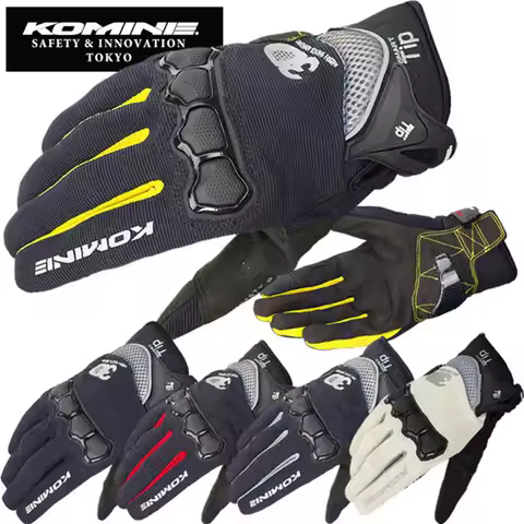 Komine GK162 Motorcycle Gloves Road Summer Moto Glove Motocross Racing Gloves Four Seasons Touch Scr