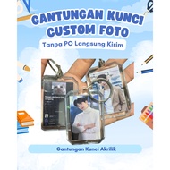GANTUNGAN Photo Keychain Custom Photo Keychain Acrylic Keychain