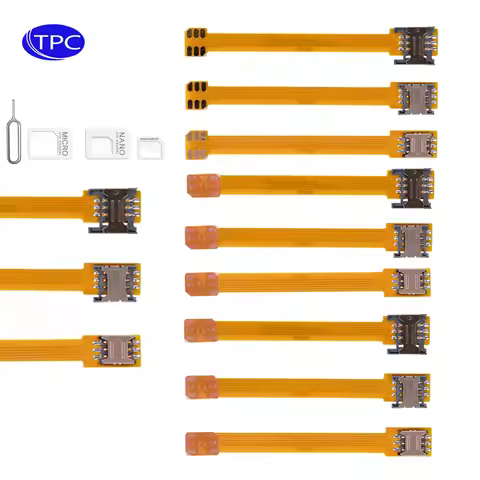PCB Nano 4FF Sim card Converter FPC Extension Cable to Nano 4FF Micro 3FF Standard 2FF Sim Usim Card