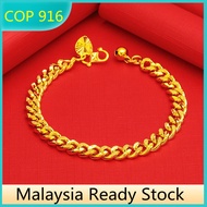 Bracelet for Women Pawnable Gold 916 Original Malaysia Best Friends Bangles Gelang Tangan Emas Bangkok Cop 916 Original