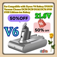 For Compatible with Dyson V6 Battery DYSON Vacuum Cleaner V6 DC58 DC59 DC62 DC74 SV03 SV09  21.6V Li