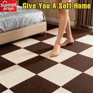 10PCS Self Adhesive Carpet Tiles 12x12 Inch Non-Slip Carpet Bedroom Living Room Floor Flooring DIY I