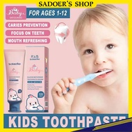 Kids Toothpaste Teeth Whitening Kids Toothpaste Oral Cleaner Cavity Prevention baby for 1-12 Years C