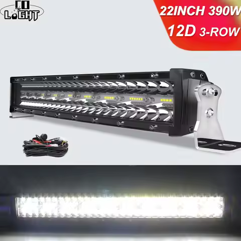 CO LIGHT 12D 3-Row 22 32 42 50 52 inch LED Bar 12V 24V Spot Flood Beam Led Car Driving Light Bar for