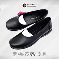 PENTOFEL JOLIE ASHLEY CAMILA SLIP-ON PANTS Work Shoes/ Formal Black WEdgesWanita