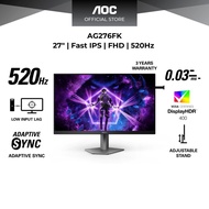 AOC AG276FK AGON PRO 27" Fast IPS 520Hz FHD Gaming Monitor with0.3ms, Adaptive, VESA Certified Displ