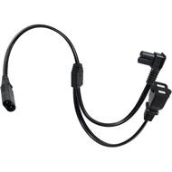 Kabel Pemisah Kuasa TV - 1-Pek 1FT IEC C8 ke C7 dan Kabel Sambungan Pemisah NEMA 1-15R untuk Fire St